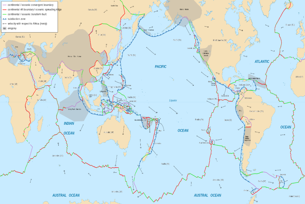 Earthquake map.