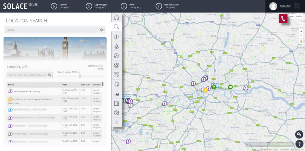 solace secure location search