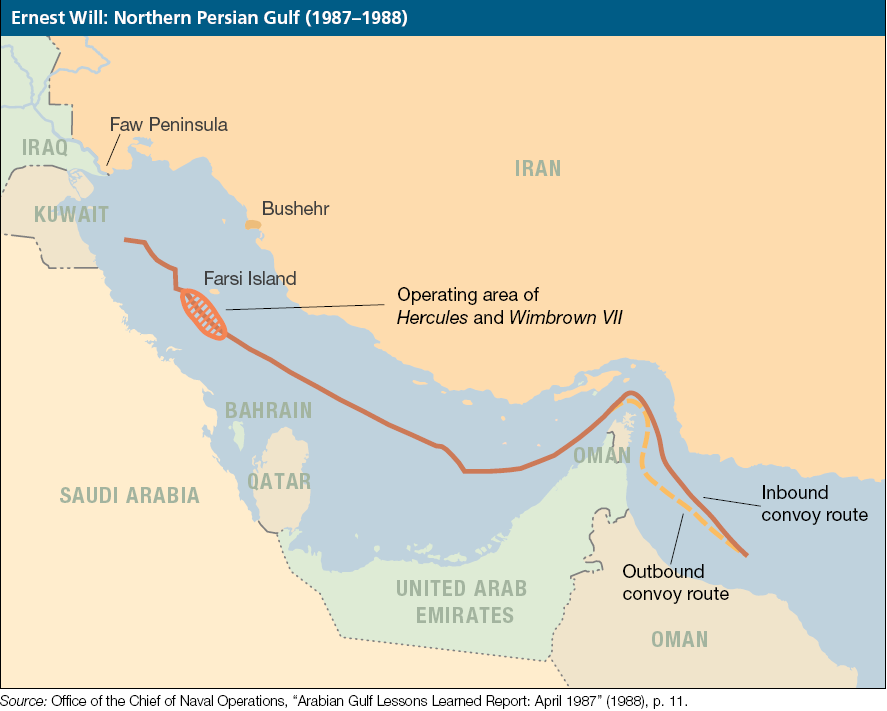  Operation Earnest Will map