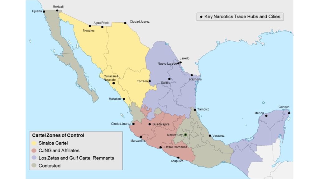 mexico cartel map
