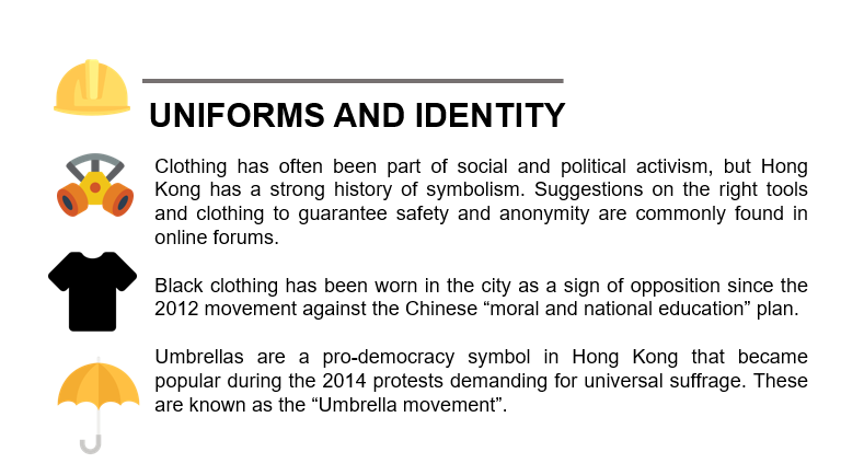 hong kong political activism dress code