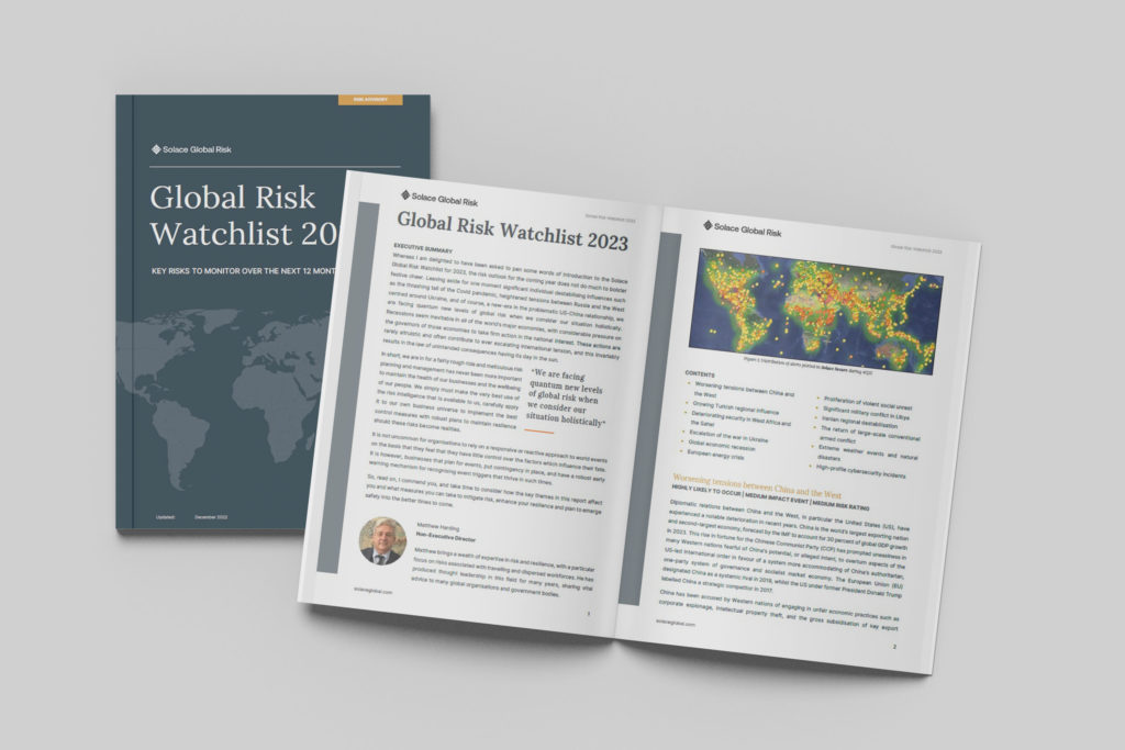 Global Risk Watchlist report pages