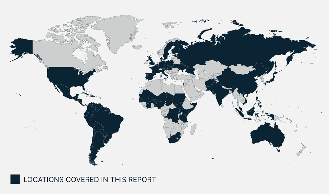 Global Risk Intelligence Forecast location map