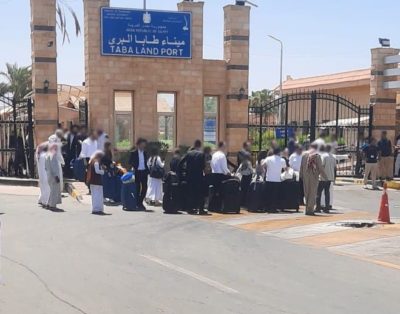 Coordinated handover at Taba Land Port during secure transfers from Israel, June 2025.