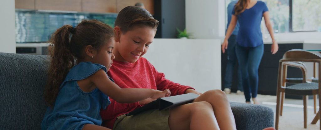 Children in a secured home