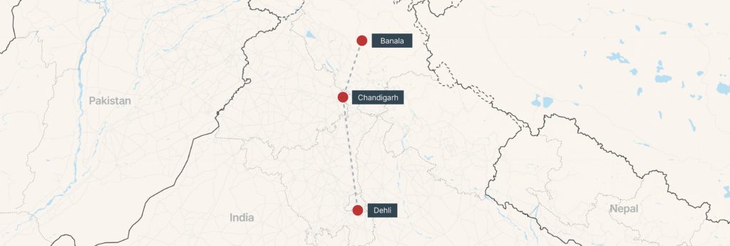 India evacuation map