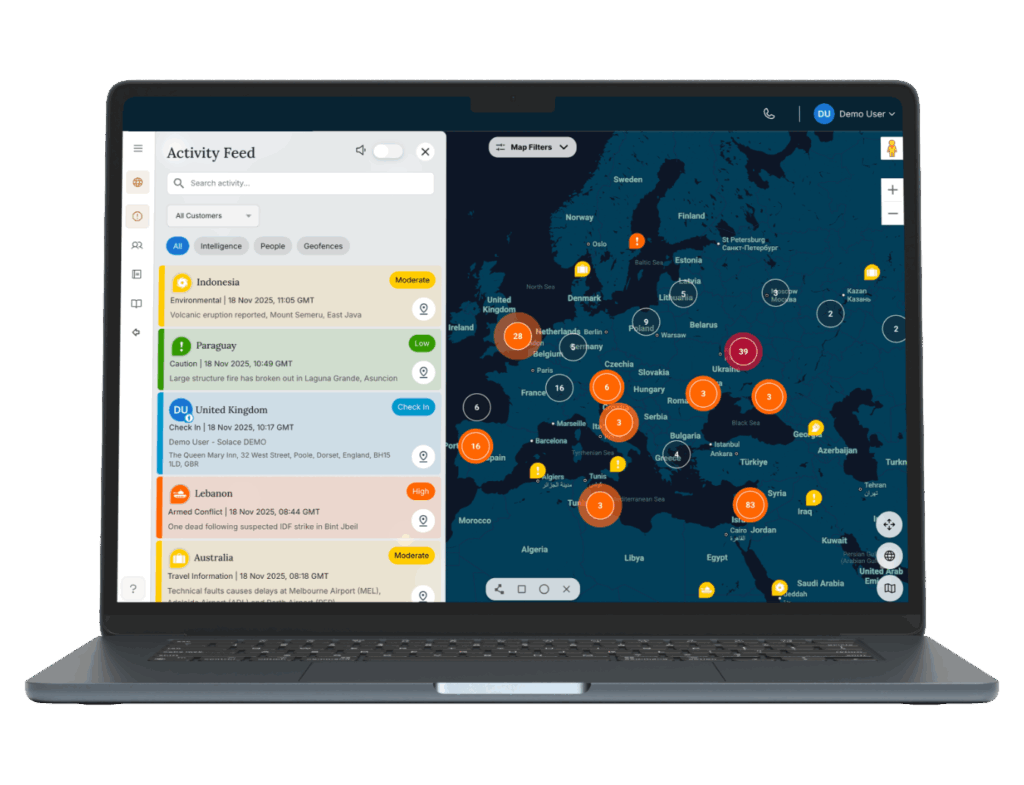 intelligence alerts and check ins