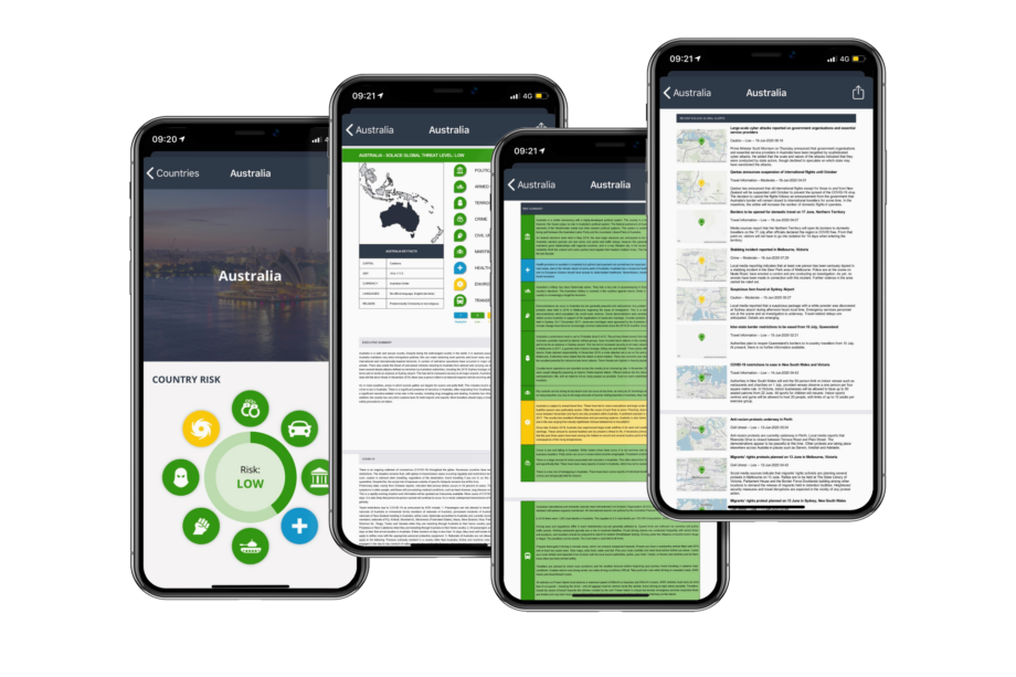 country reports in solace secure app